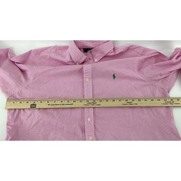 Polo Ralph Lauren Men's XL  Pink Checkered Long Sleeve Button Down Shirt - Picture 7 of 8